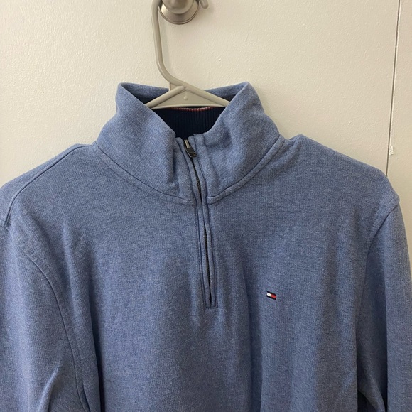 Men’s Tommy Hilfiger 1/4 Quarter Zip, Light Blue, Size Small 100% cotton - Picture 3 of 3
